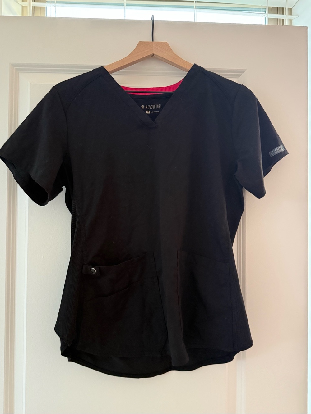 Med Couture Black Scrub Top